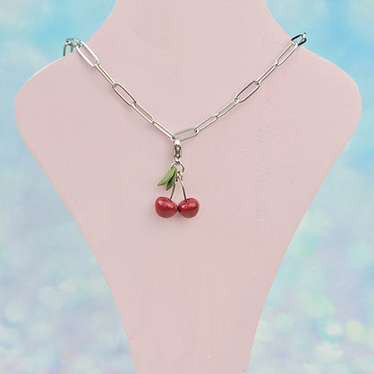 Cherry Necklace Charm (Charm Only)