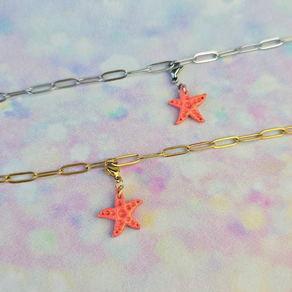 Starfish (Coral) Necklace Charm (Charm Only)