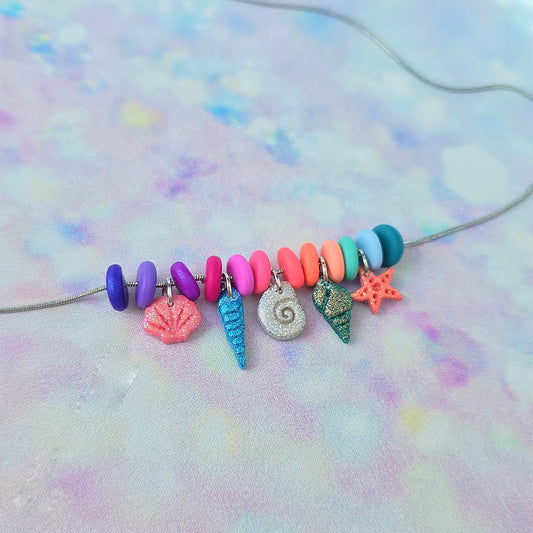 Mermaid Magic Mini Beaded Necklace (With Charms)