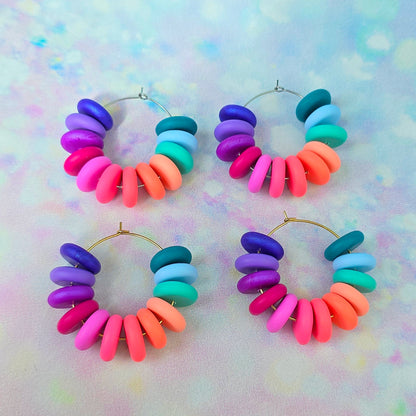 Mermaid Magic Large Beaded Hoops