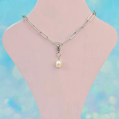 Freshwater Pearl Spacer Necklace Charm (Charm Only)