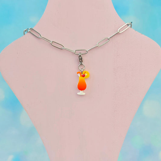 Cocktail Necklace Charm (Charm Only)