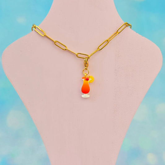 Cocktail Necklace Charm (Charm Only)