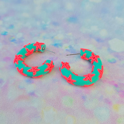 Coral Starfish Hoops