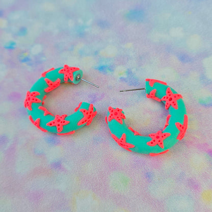 Coral Starfish Hoops