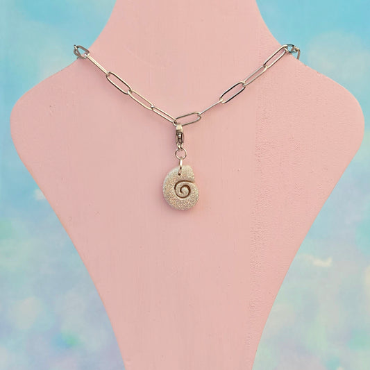 Spiral Shell Necklace Charm (Charm Only)