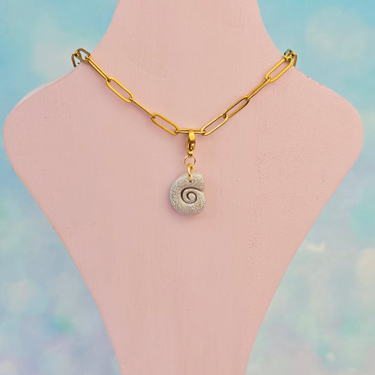 Spiral Shell Necklace Charm (Charm Only)