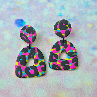 LIMITED EDITION Multicoloured Leopard Triangle Dangles