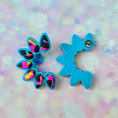 LIMITED EDITION Multicoloured Leopard Print Spiky Studs