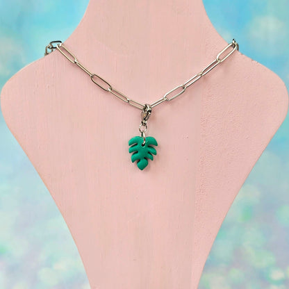 Monstera Necklace Charm (Charm Only)