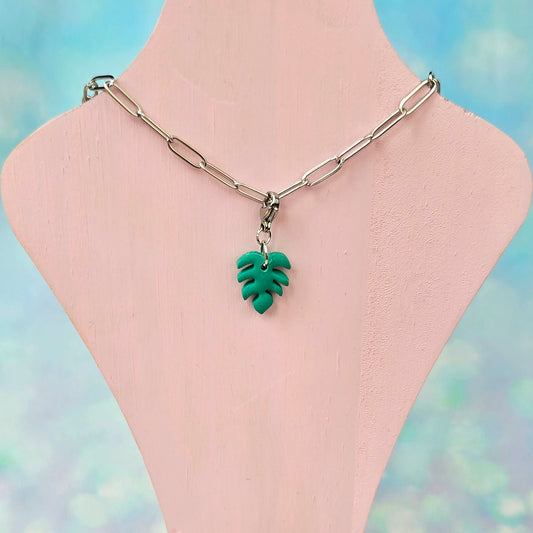 Monstera Necklace Charm (Charm Only)