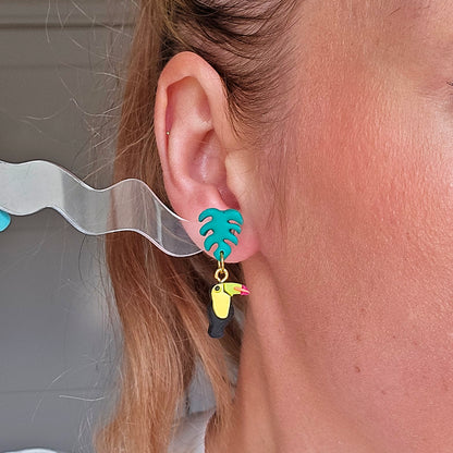 Toucan and Monstera Dangles (Copy)