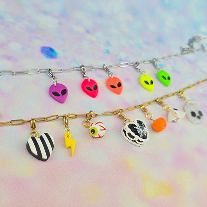 White Ghost Necklace Charm (Charm Only)