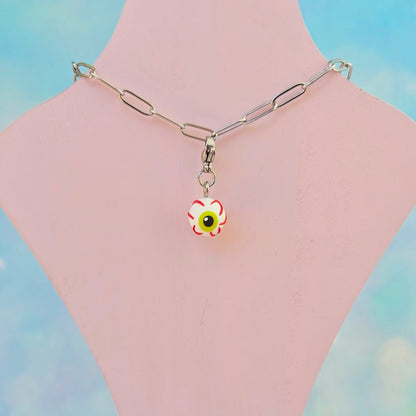 White Eyeball Necklace Charm (Charm Only)
