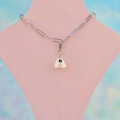 White Ghost Necklace Charm (Charm Only)