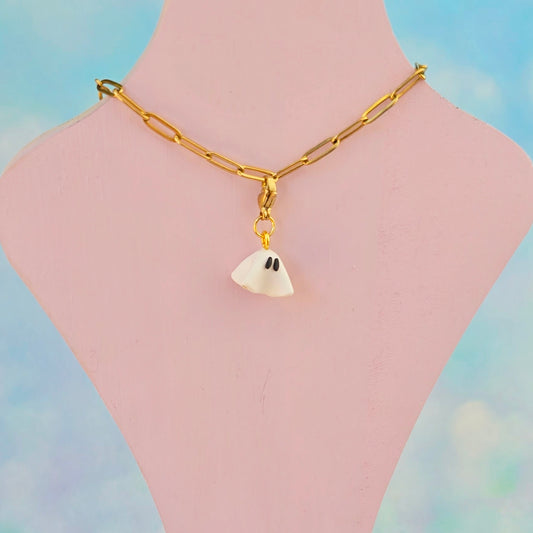 White Ghost Necklace Charm (Charm Only)