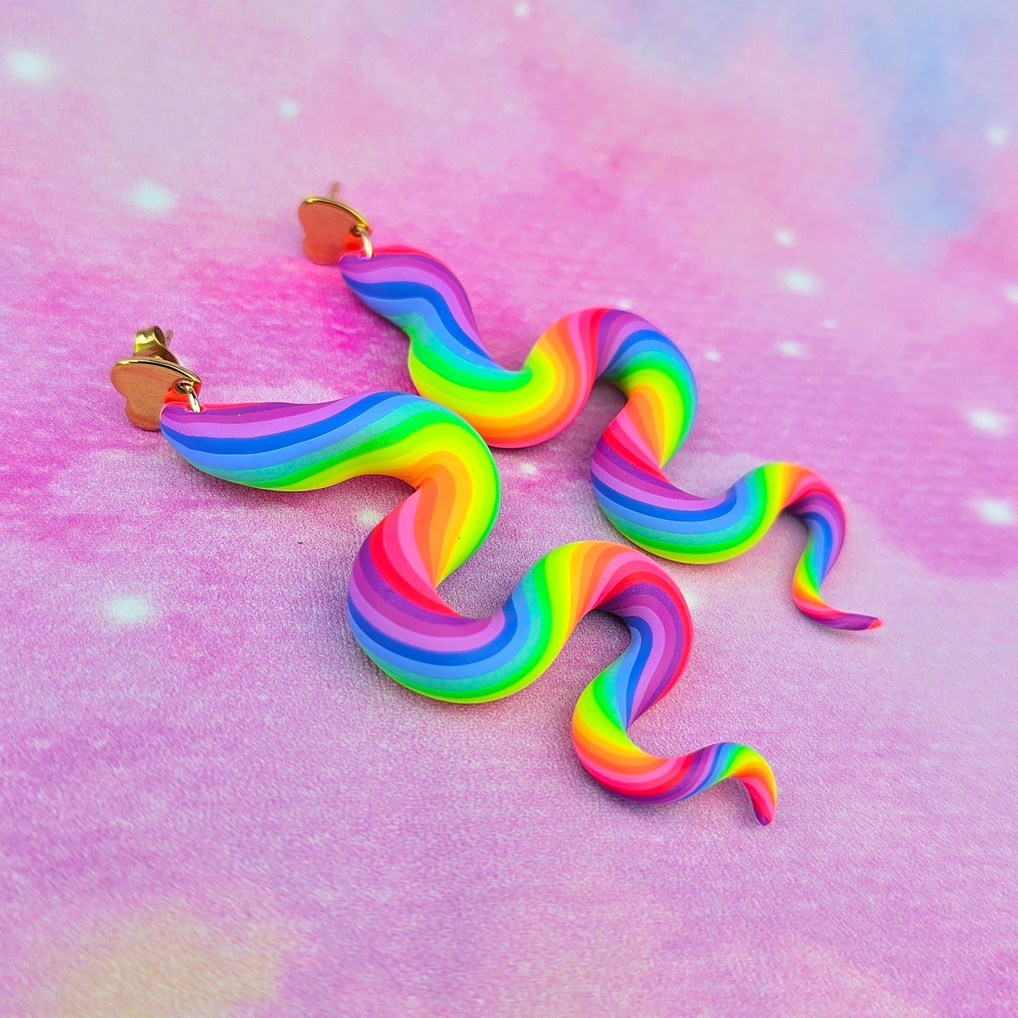 LIMITED EDITION Neon Night's Large Snake Dangles