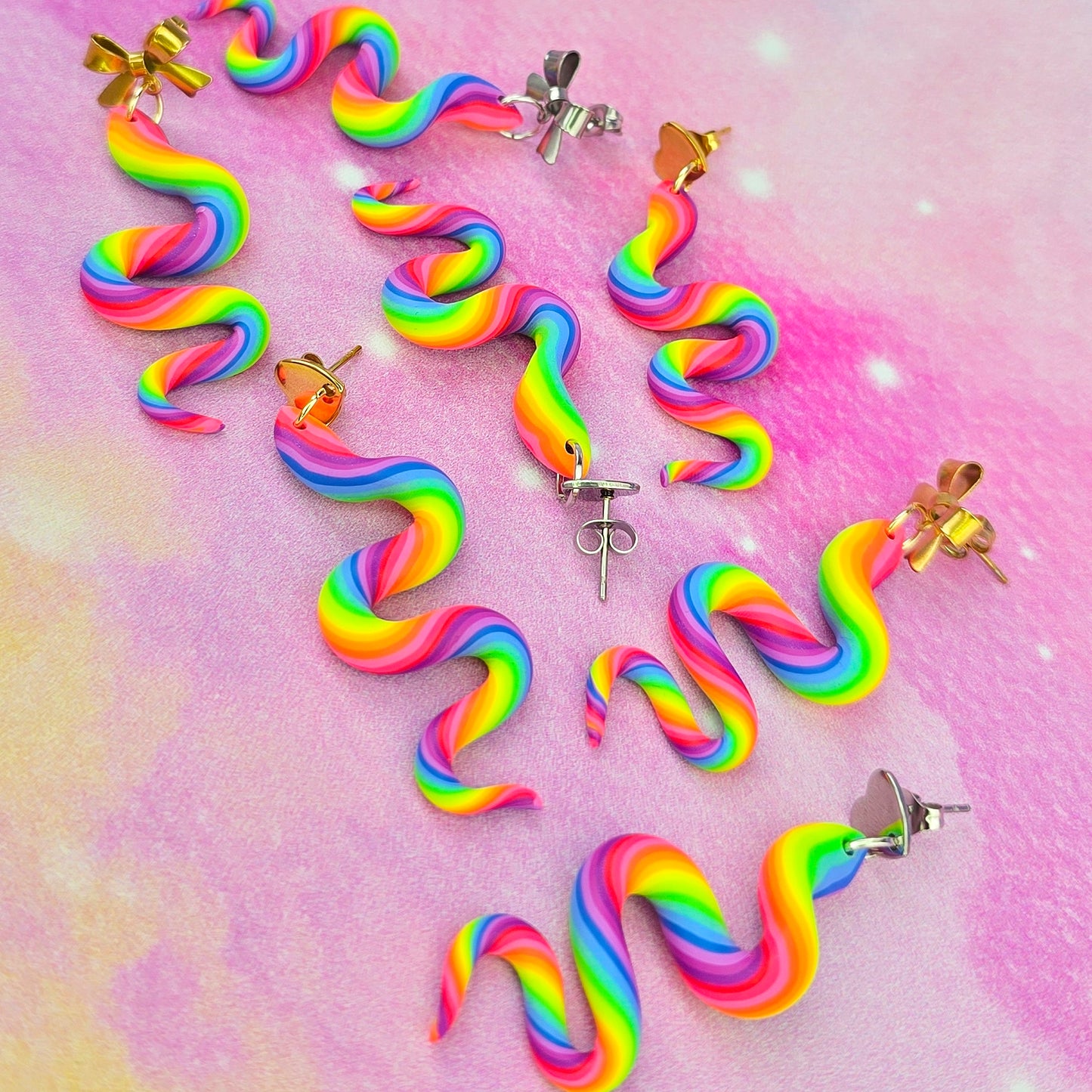 LIMITED EDITION Neon Night's Mini Snake Dangles