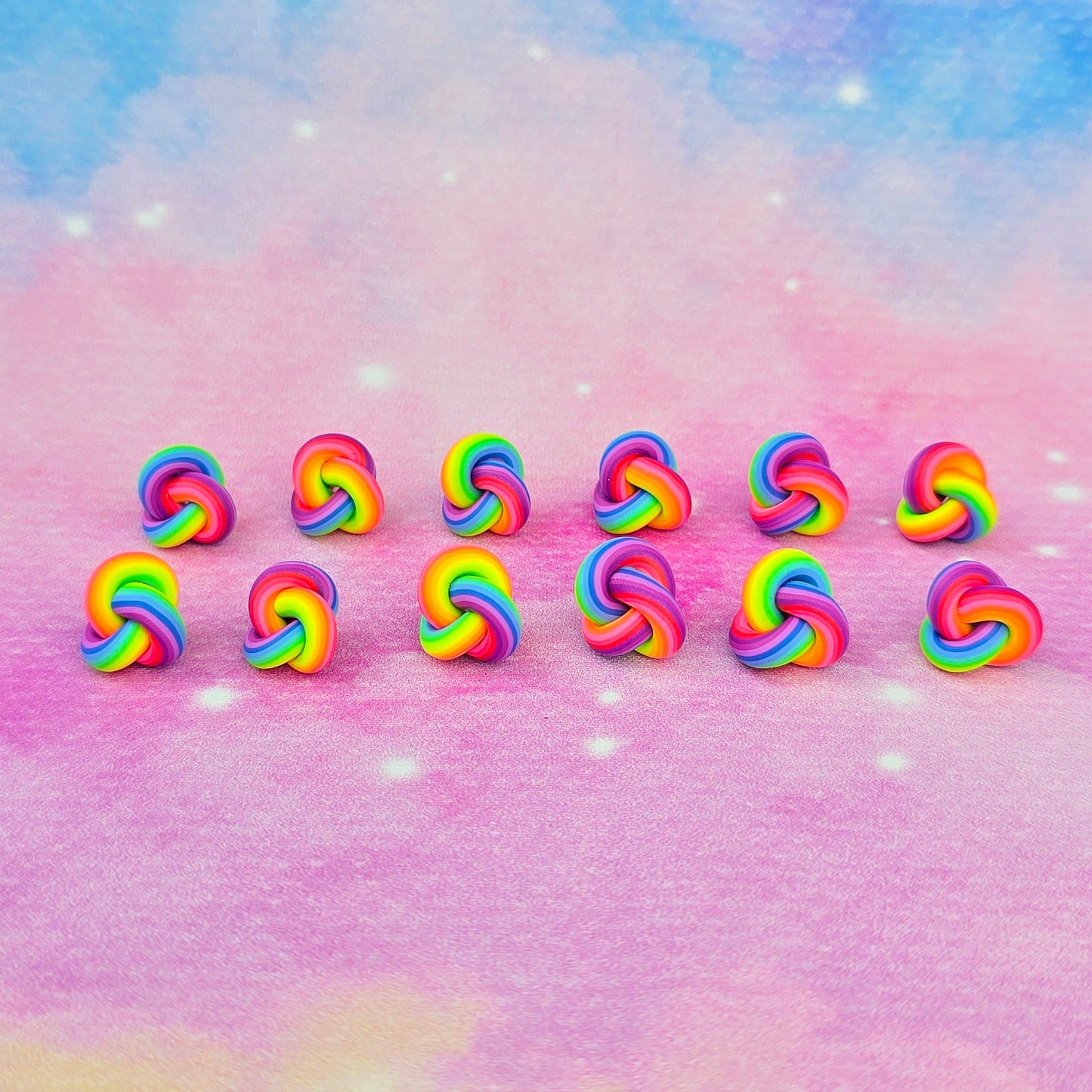 LIMITED EDITION Neon Night's Mini Knot Studs