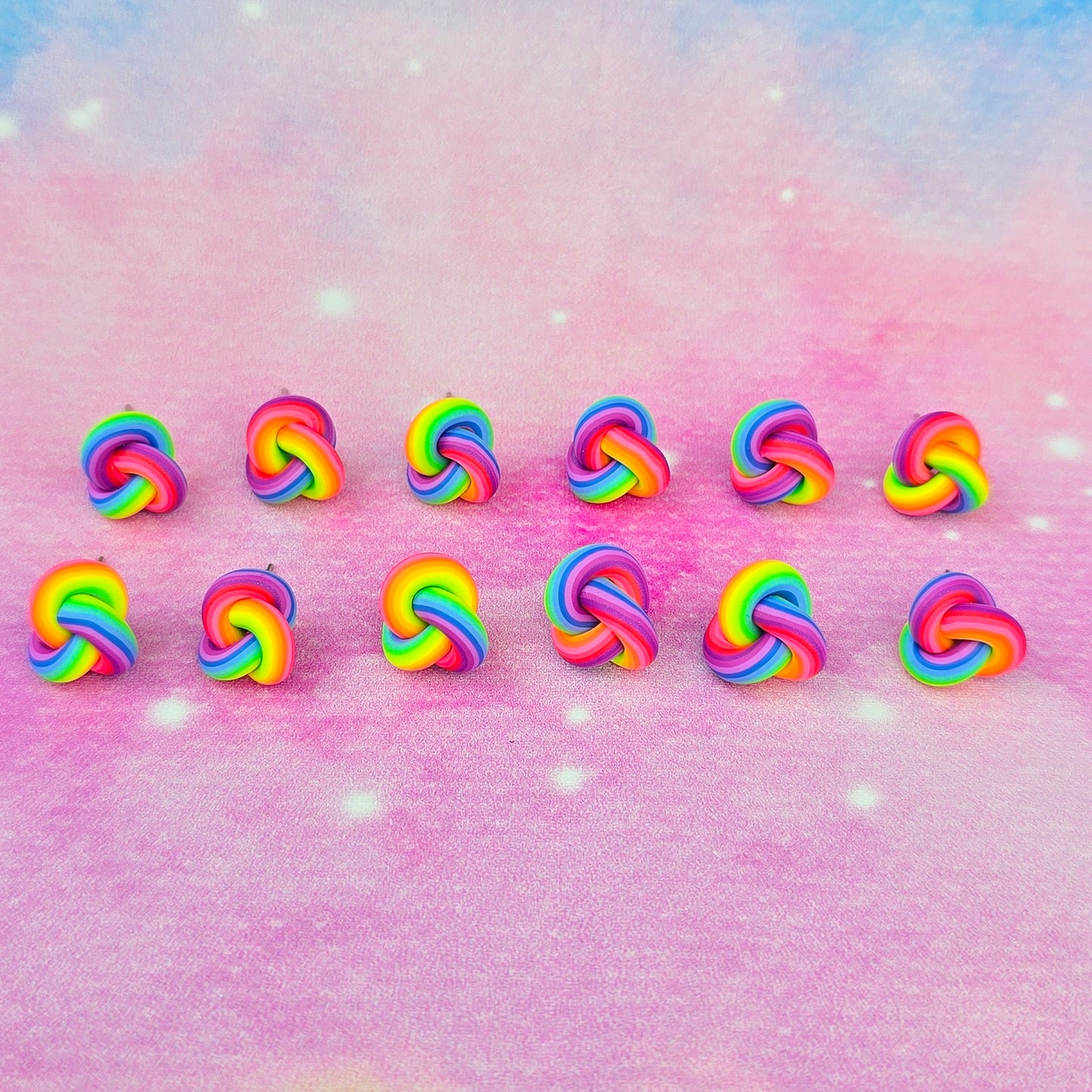 LIMITED EDITION Neon Night's Mini Knot Studs