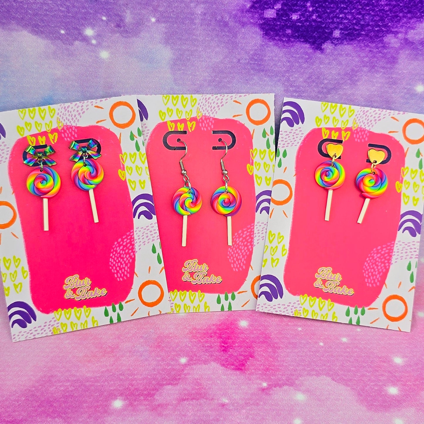 LIMITED EDITION Neon Night's Lollipop Dangles