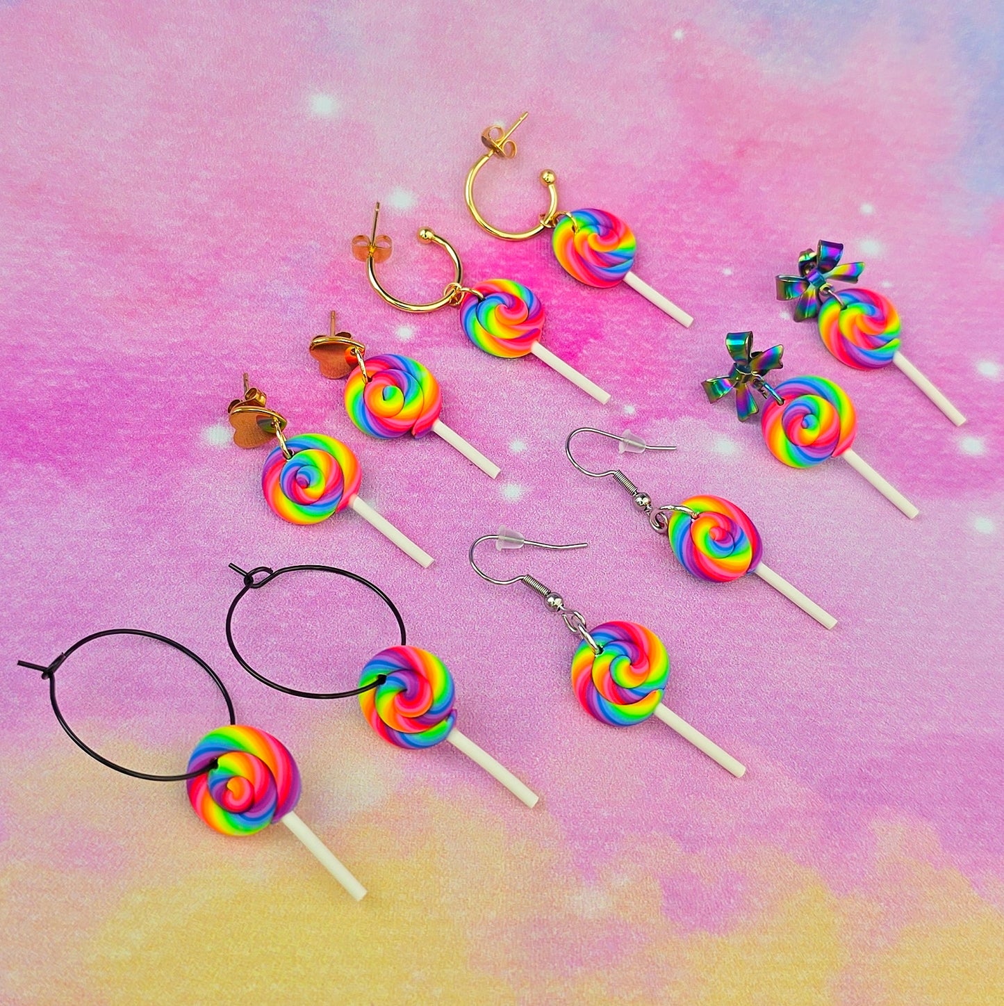 LIMITED EDITION Neon Night's Lollipop Dangles