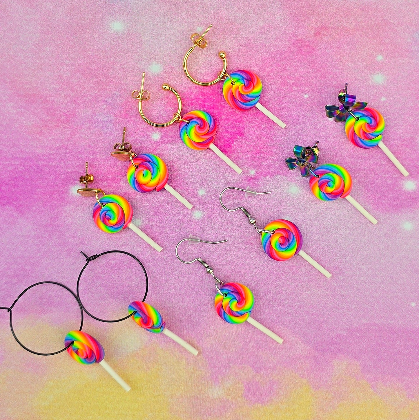 LIMITED EDITION Neon Night's Lollipop Dangles