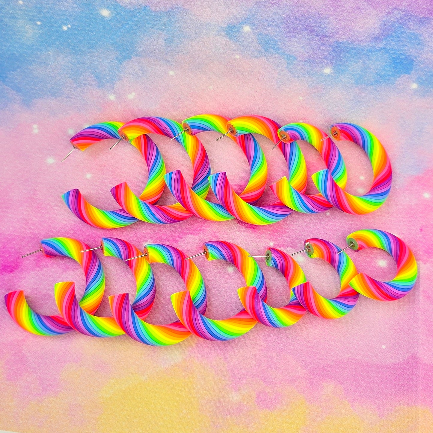 LIMITED EDITION Neon Night's Twisted Hoops