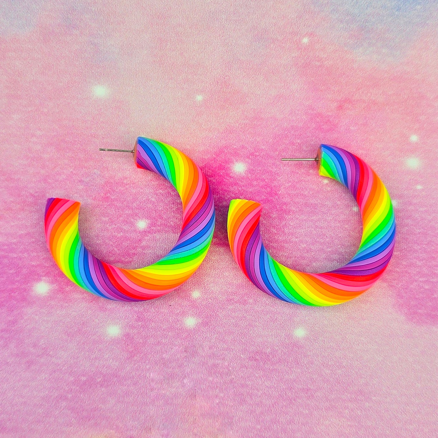 LIMITED EDITION Neon Night's Twisted Hoops