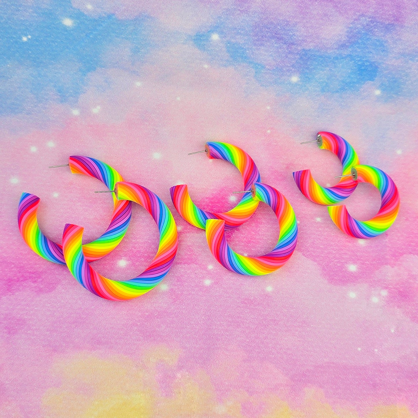 LIMITED EDITION Neon Night's Twisted Hoops