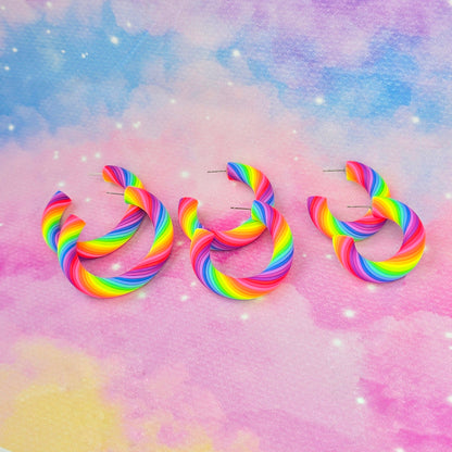 LIMITED EDITION Neon Night's Twisted Hoops