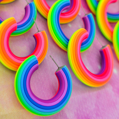 LIMITED EDITION Neon Night's Ombre Hoops