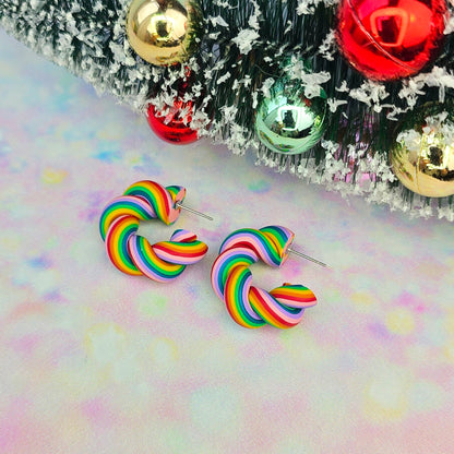 Christmas- Colourful Candy Cane Mini Flumps