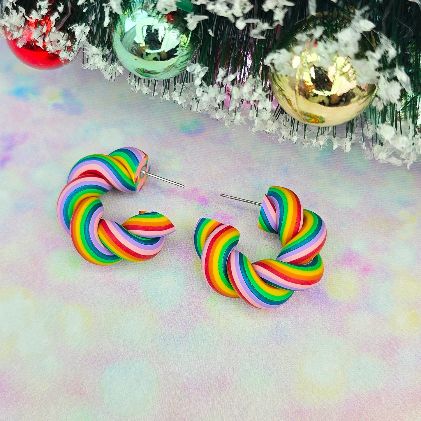 Christmas- Colourful Candy Cane Mini Flumps