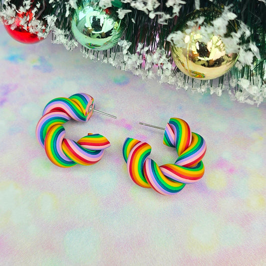 Christmas- Colourful Candy Cane Mini Flumps