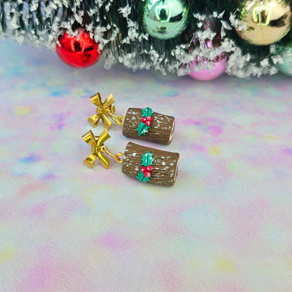 Christmas- Yule Chocolate Log Cake Dangles