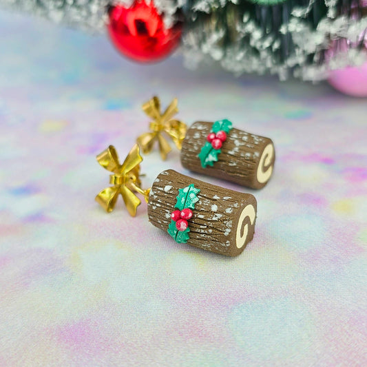 Christmas- Yule Chocolate Log Cake Dangles