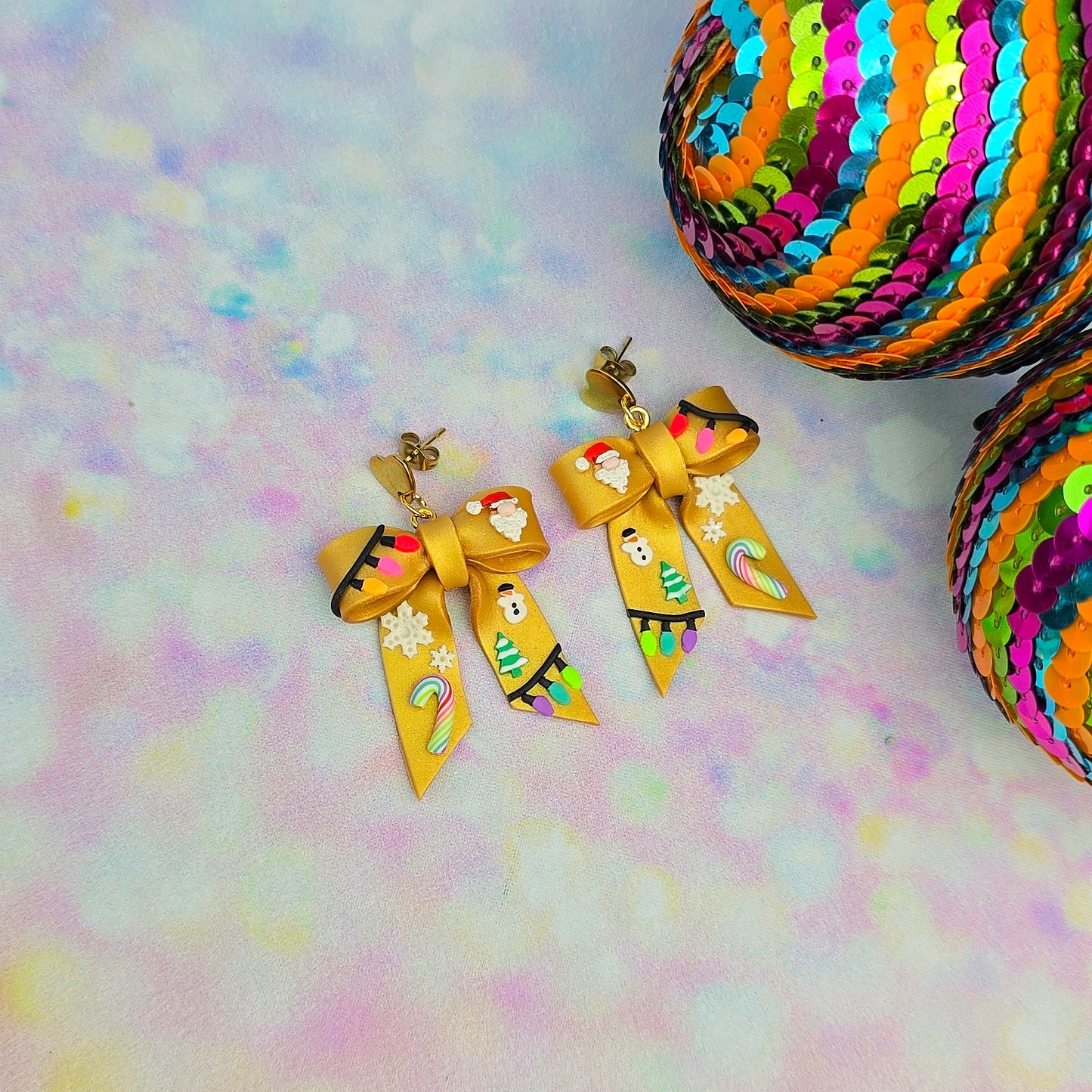 Christmas- Gold Christmas Mini Bows