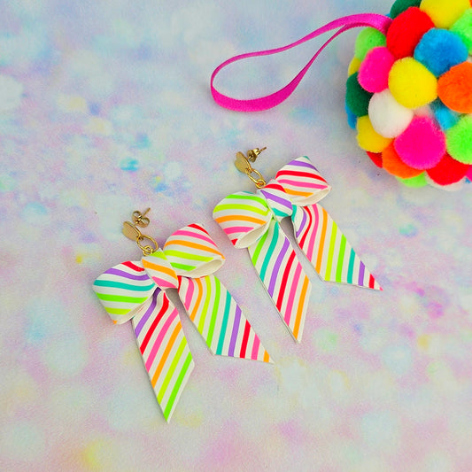 Christmas- Colourful Neon Present Large Bows