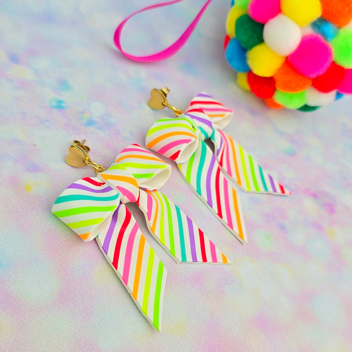 Christmas- Colourful Neon Present Large Bows