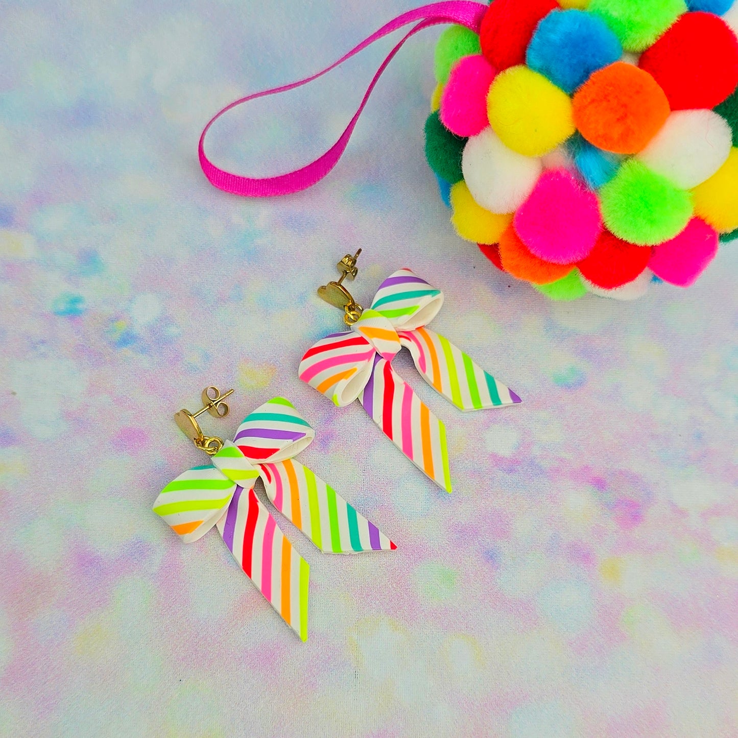 Christmas- Colourful Neon Present Mini Bows