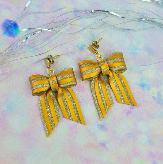 LIMITED EDITION Gold Stripe Mini Bows