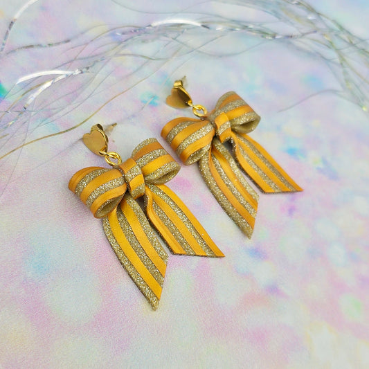 LIMITED EDITION Gold Stripe Mini Bows