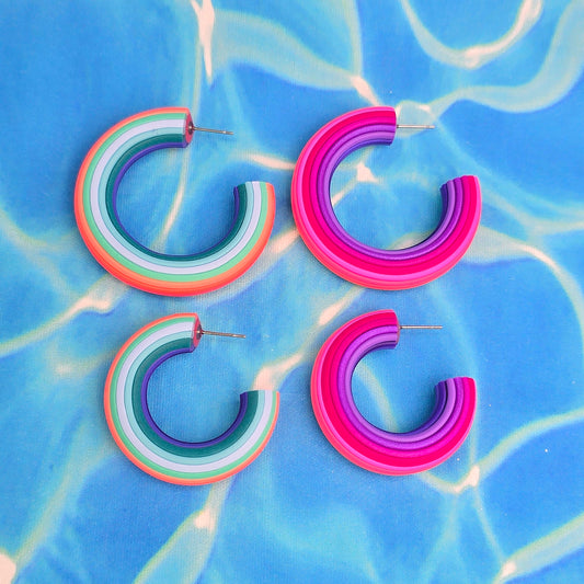 Mermaid Magic Ombre Hoops