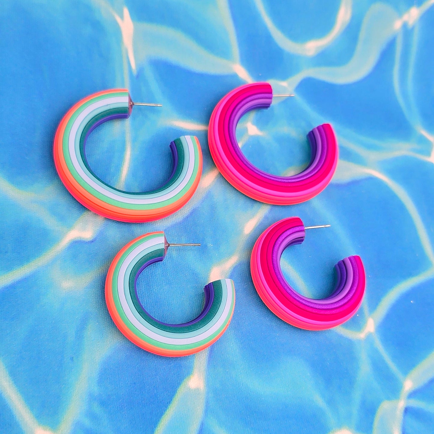 Mermaid Magic Ombre Hoops