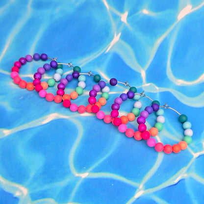 Mermaid Magic Beaded Hoops