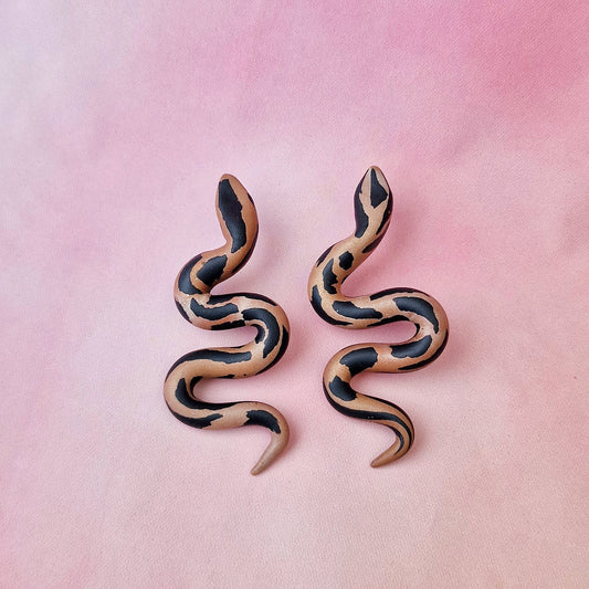 Leopard Large Snake Studs