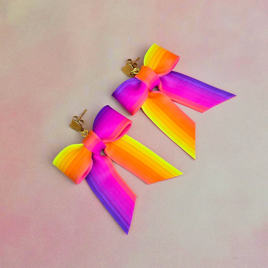 Sunset Large Bow Dangles