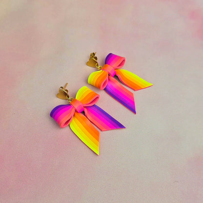 Sunset Mini Bow Dangles