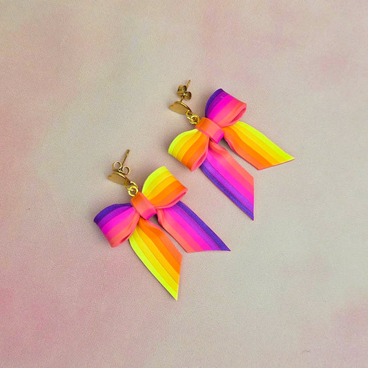 Sunset Mini Bow Dangles